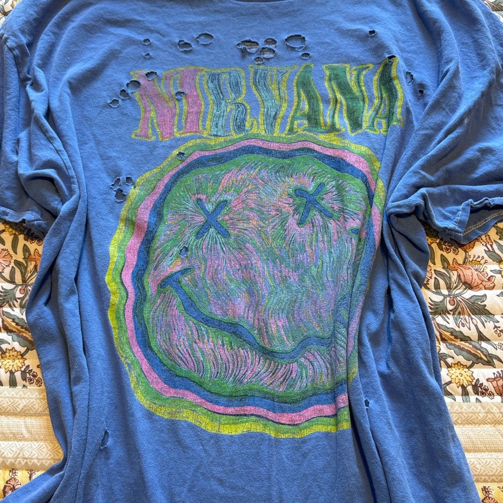 Blue Nirvana Graphic T-Shirt